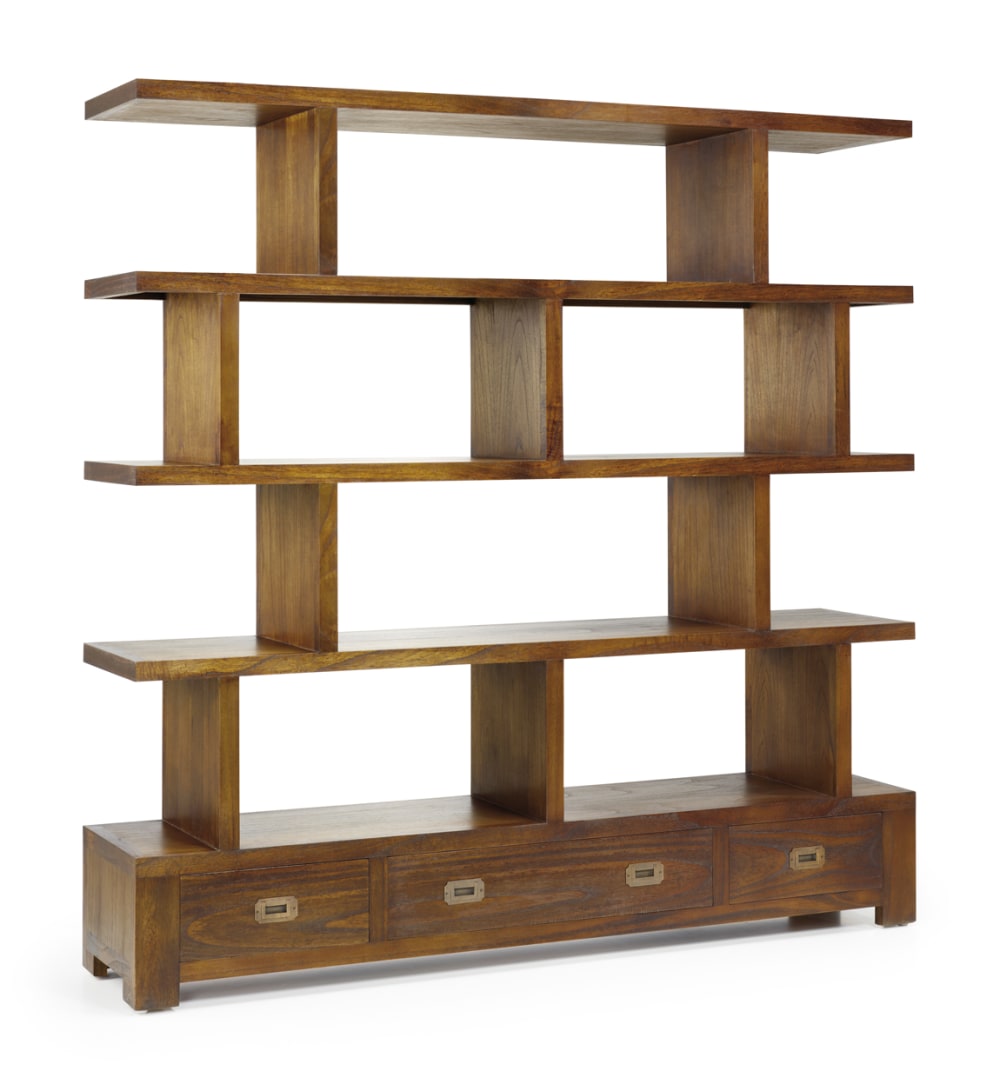 Bibliothèque en bois marron, H 160 cm Bibliothèque en bois marron, H 160 cm