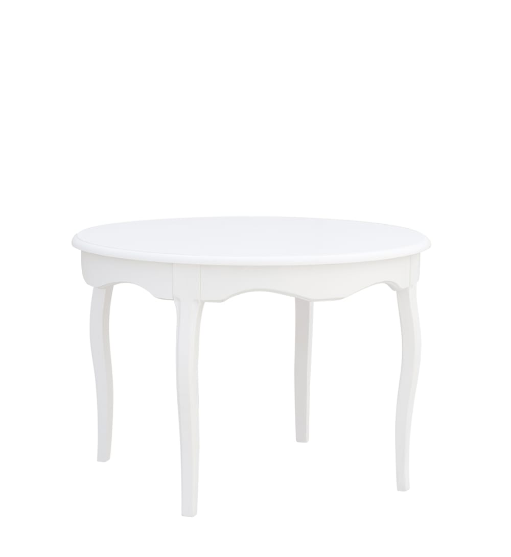 MOYCOR Esstisch 4 Personen aus Holz und MDF, D. 110 cm, weiß style seaside - Holz