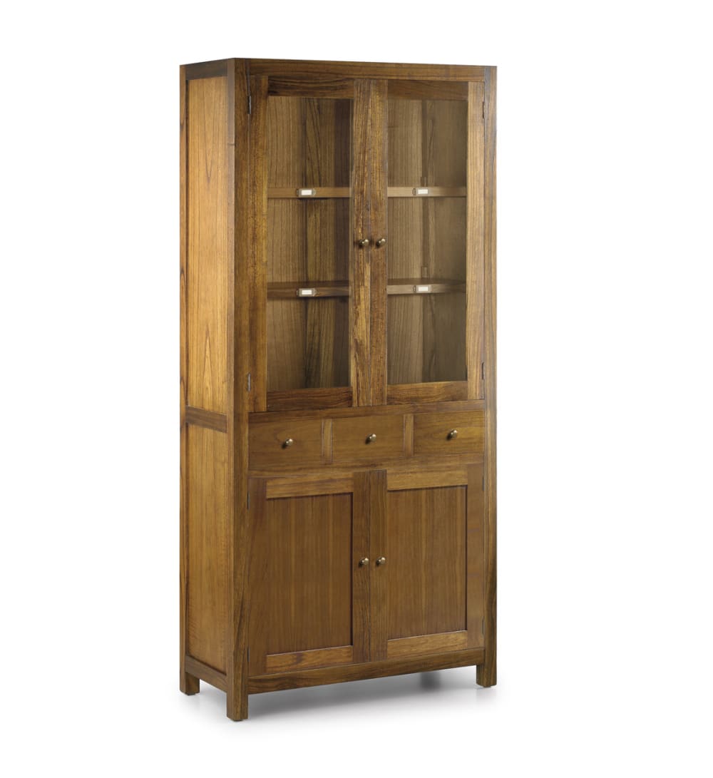 vitrine en bois marron,