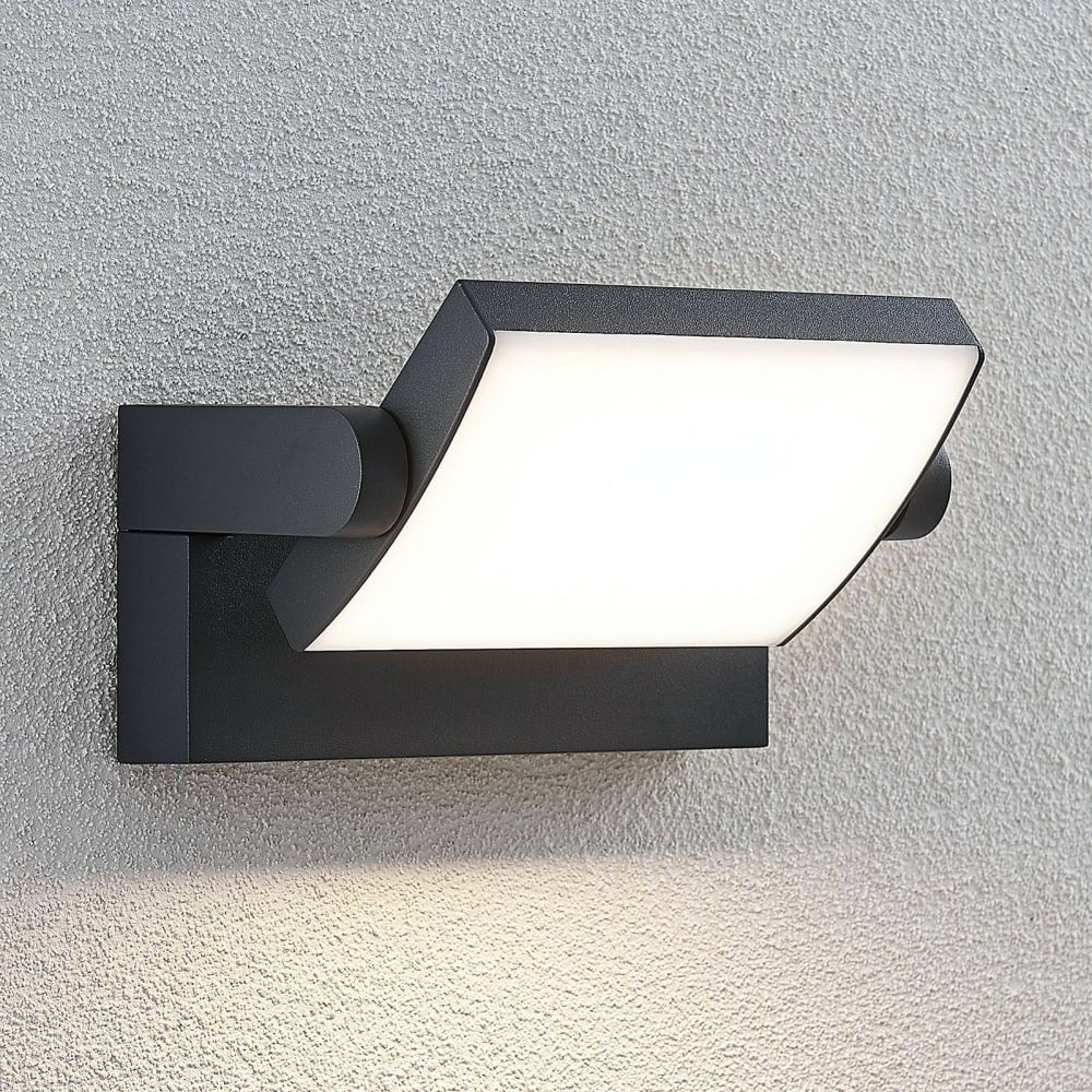 Applique extérieur LED en aluminium gris graphite