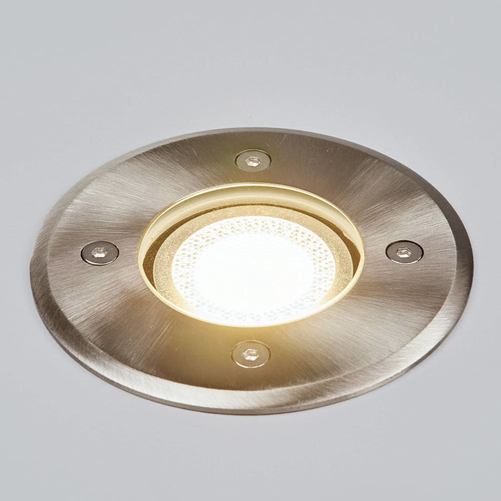 Spot encastrable dans le sol en inox gris - Maisons du Monde