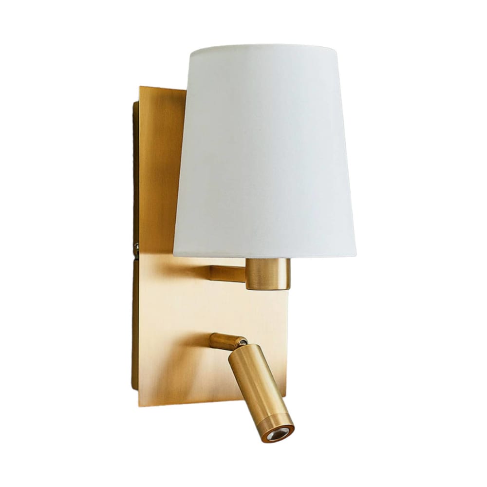 Lindby Wandleuchte, Wandlampe Innen aus Textil, bronze style classic chic Braun Stoff