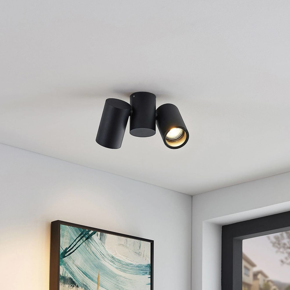 Plafonnier en aluminium noir - Maisons du Monde