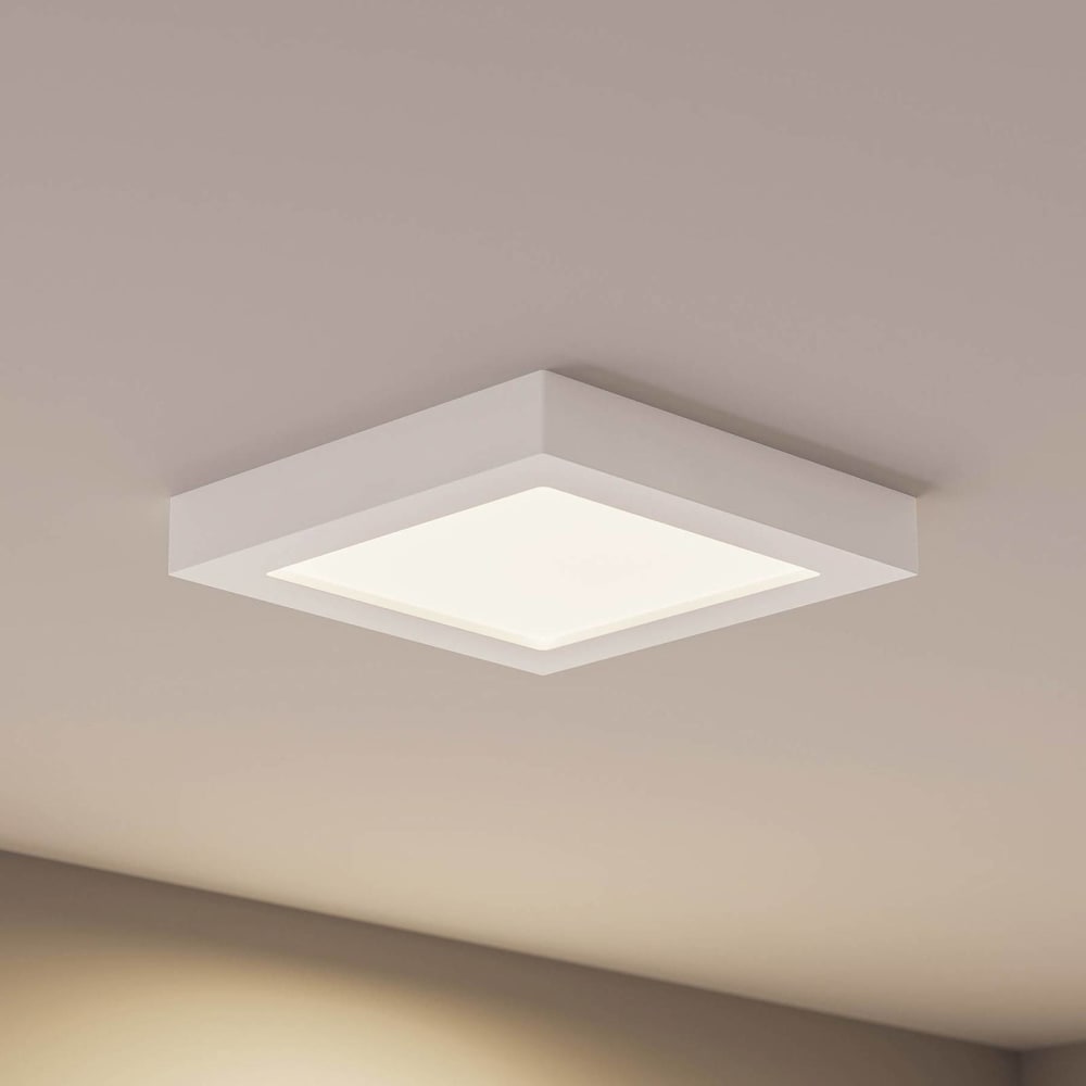 Plafonnier led en aluminium blanc — vue 3