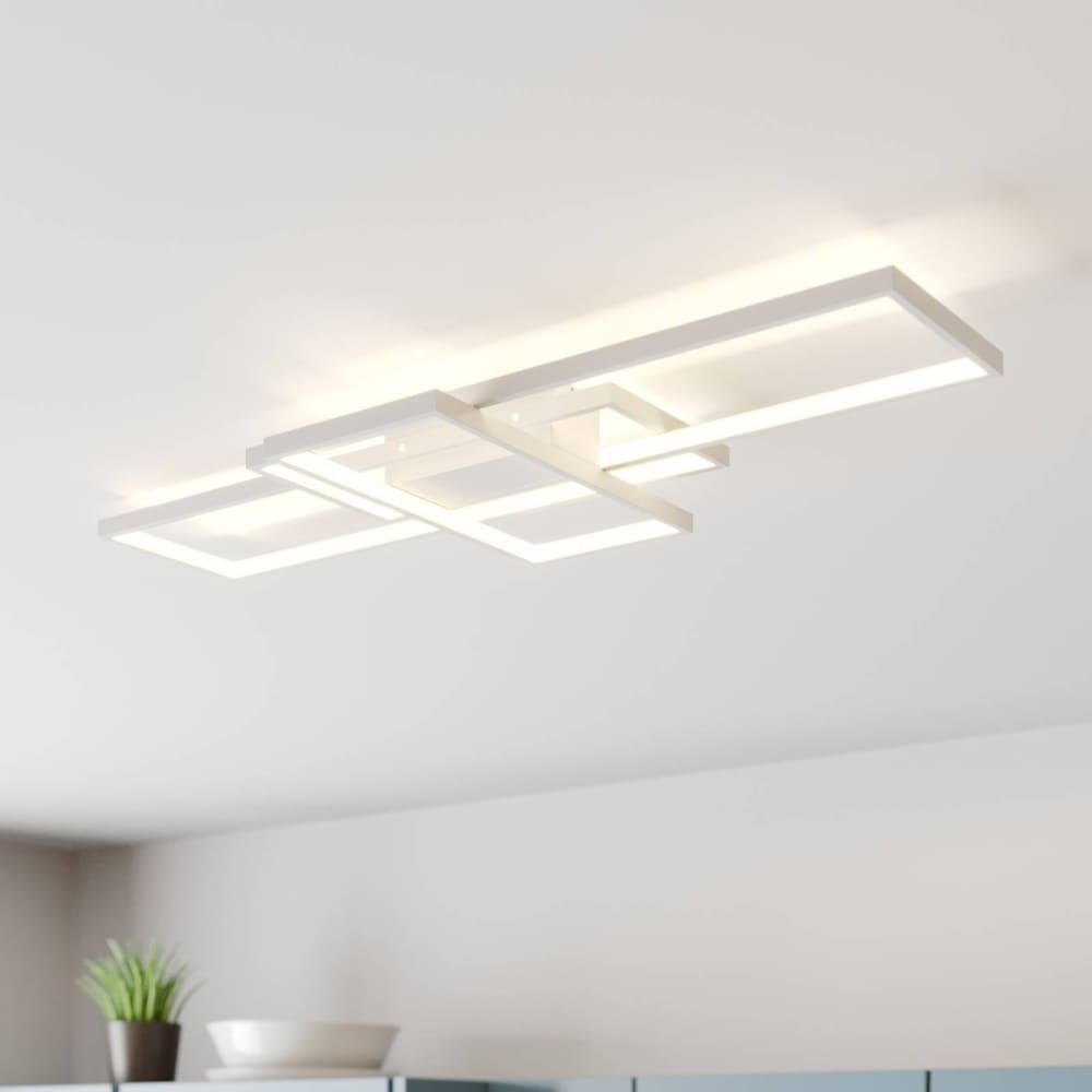 Plafonnier led en aluminium blanc — vue 3