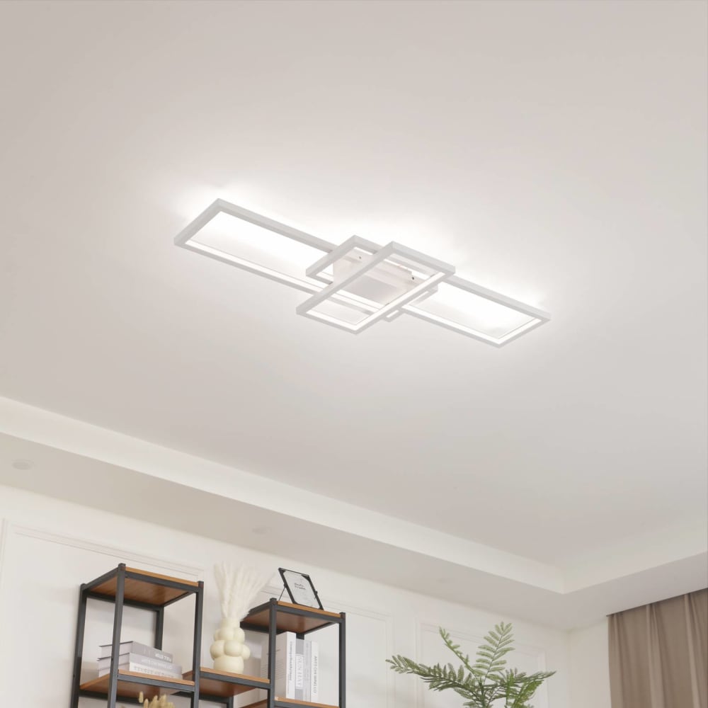 Plafonnier led en aluminium blanc — vue 4
