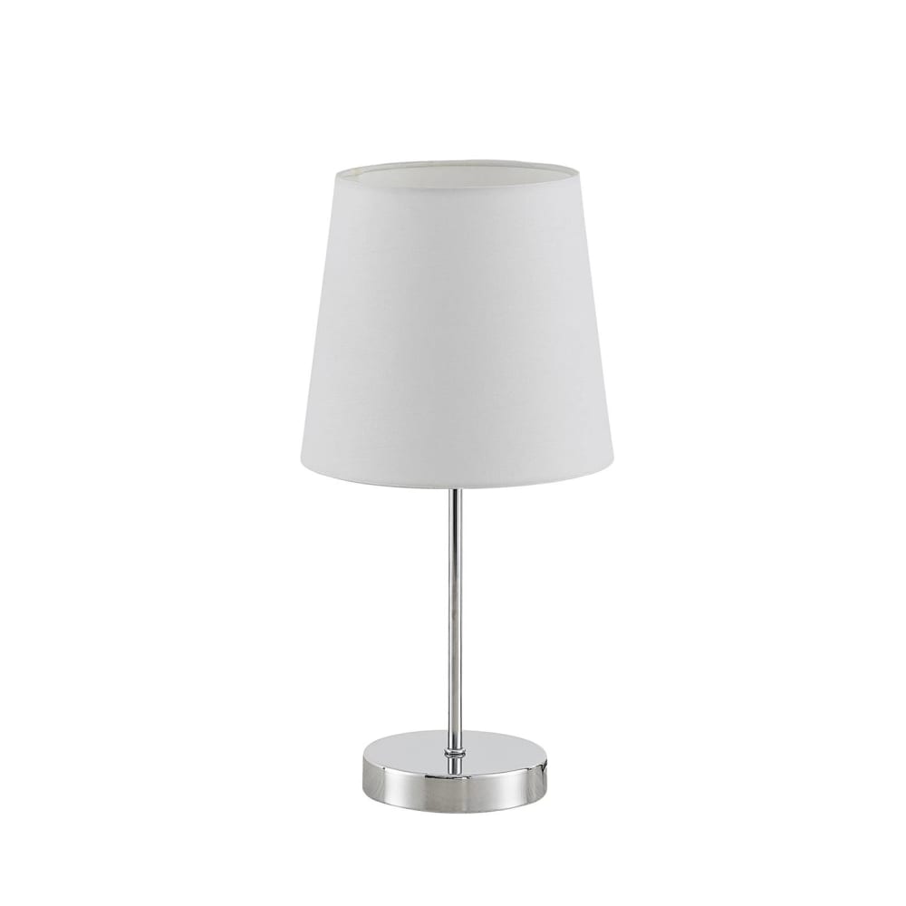 Lampe à poser en métal argent