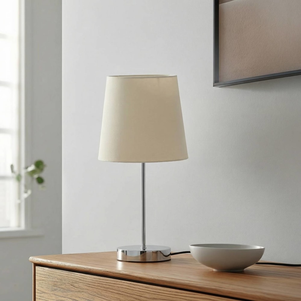 Lampe à poser en métal argent — vue 3