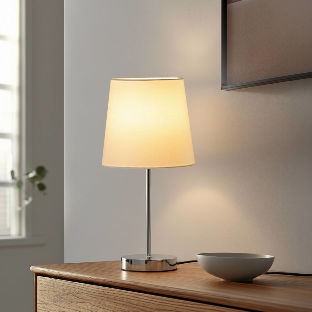 Lampe à poser en métal argent — vue 4