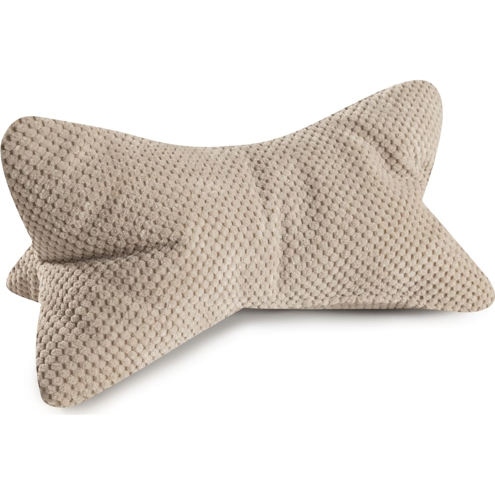 Magma Coussin de lecture cale-tête multifonction velours ivoire 42x22cm style contemporain Beige Pes - Polyester