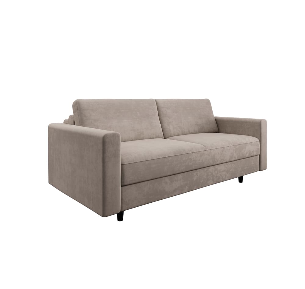 Canapé convertible express - places velours taupe