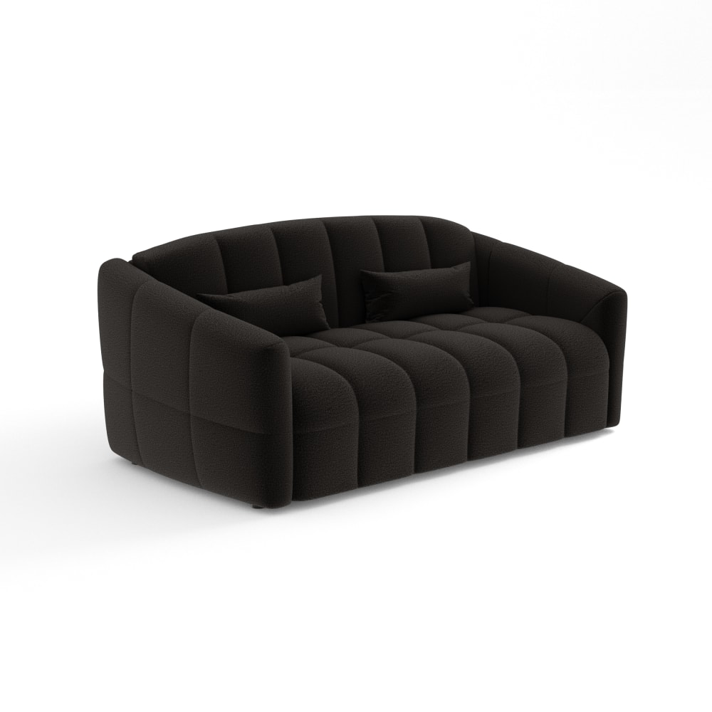 Canapé convertible express matelas bouclette anthracite foncé 160cm