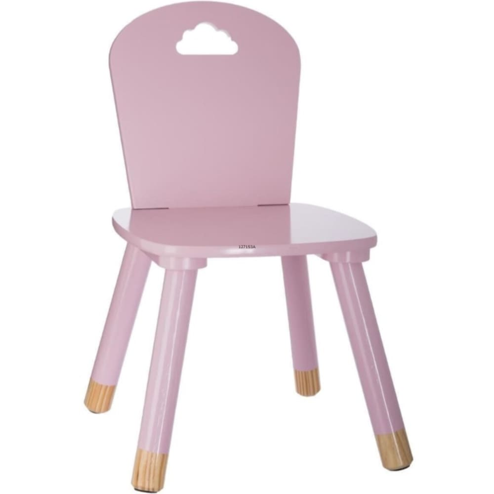 Chaise enfant en bois rose 50.5x27.8x28cm