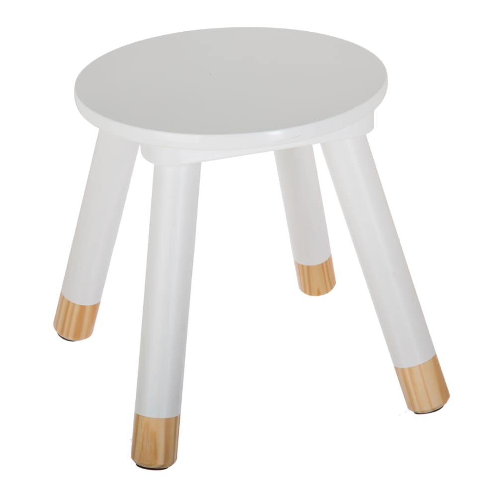 MueMue Kinderhocker Holz weiß 26x24x24cm style modern Spanplatte Kinder