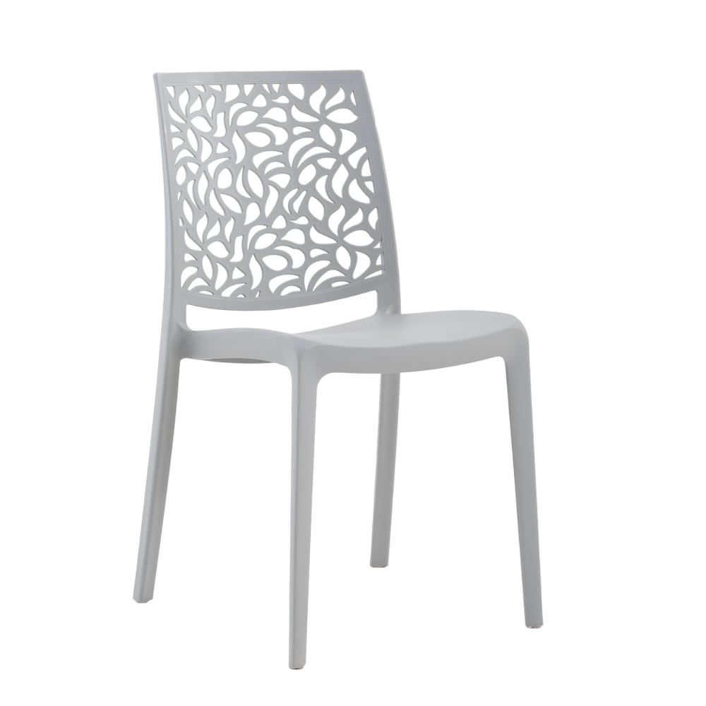 Lot de 6 chaises empilables - gris