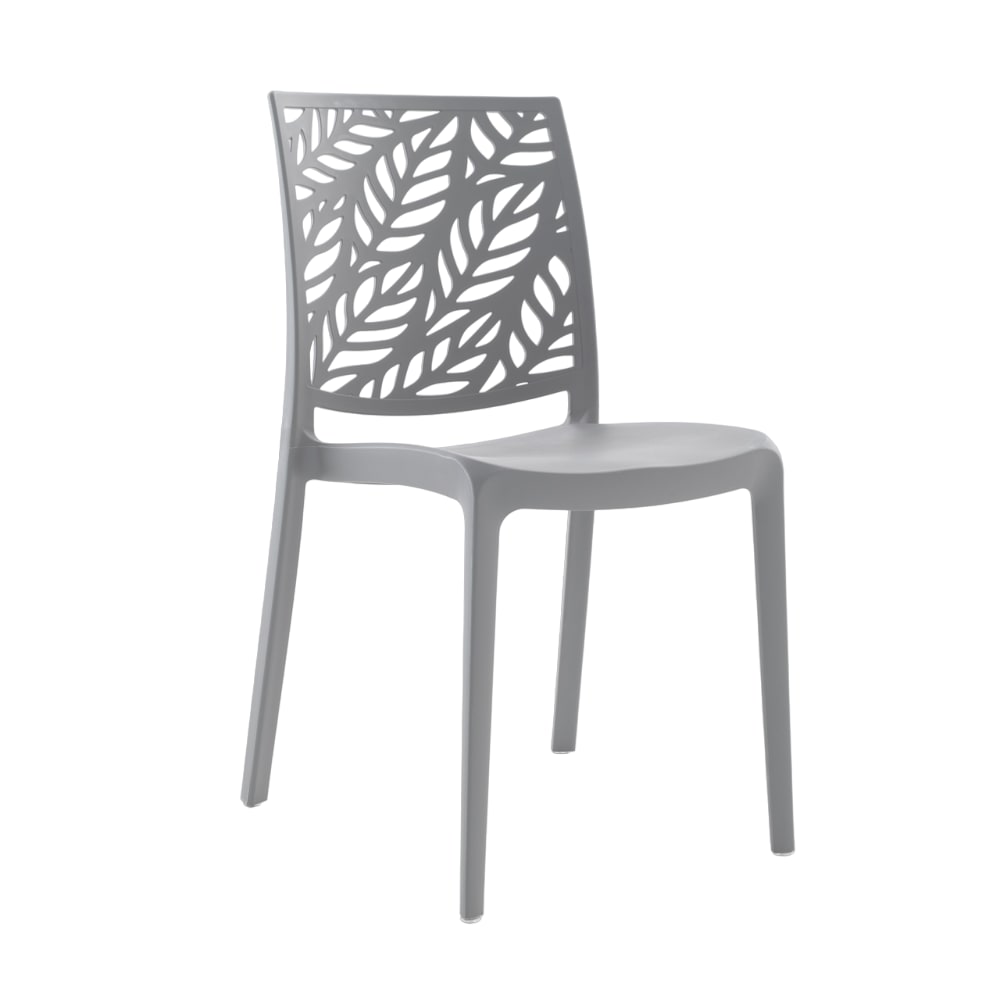 Lot de 4 chaises empilables - gris