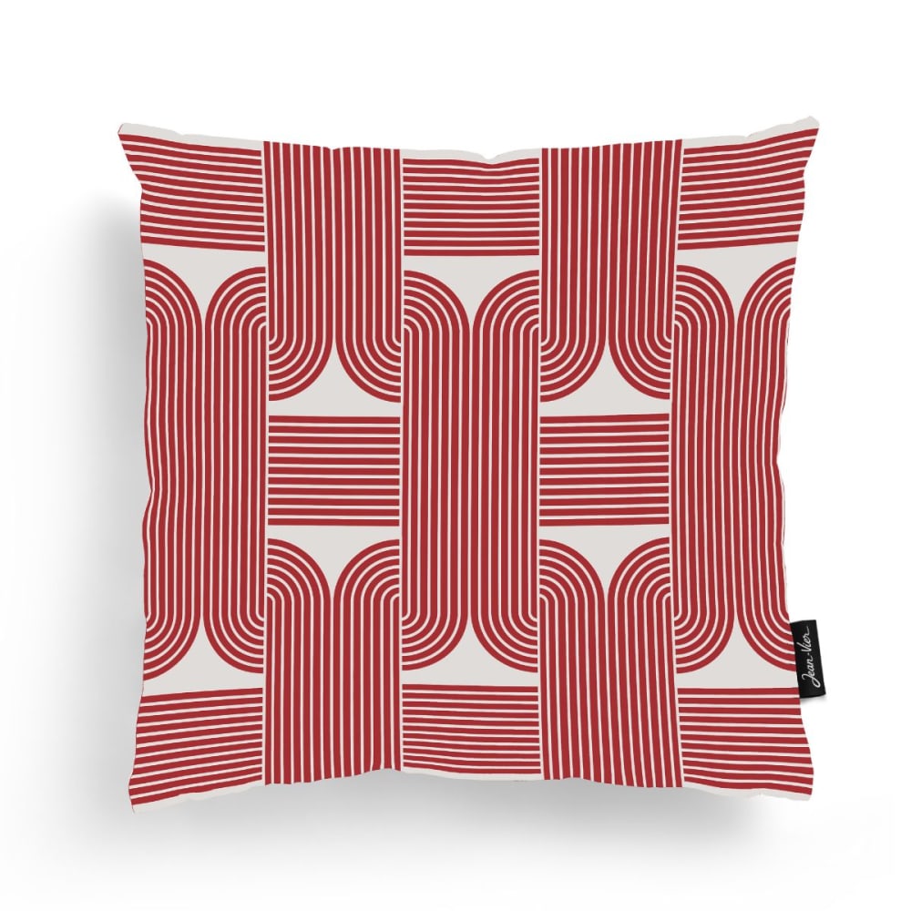Housse de coussin coton rouge Katea 40x40 cm