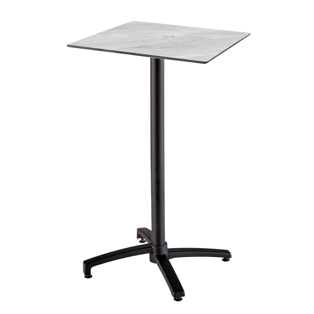 Table haute de terrasse 60x60 cm inclinable stratifié marbre