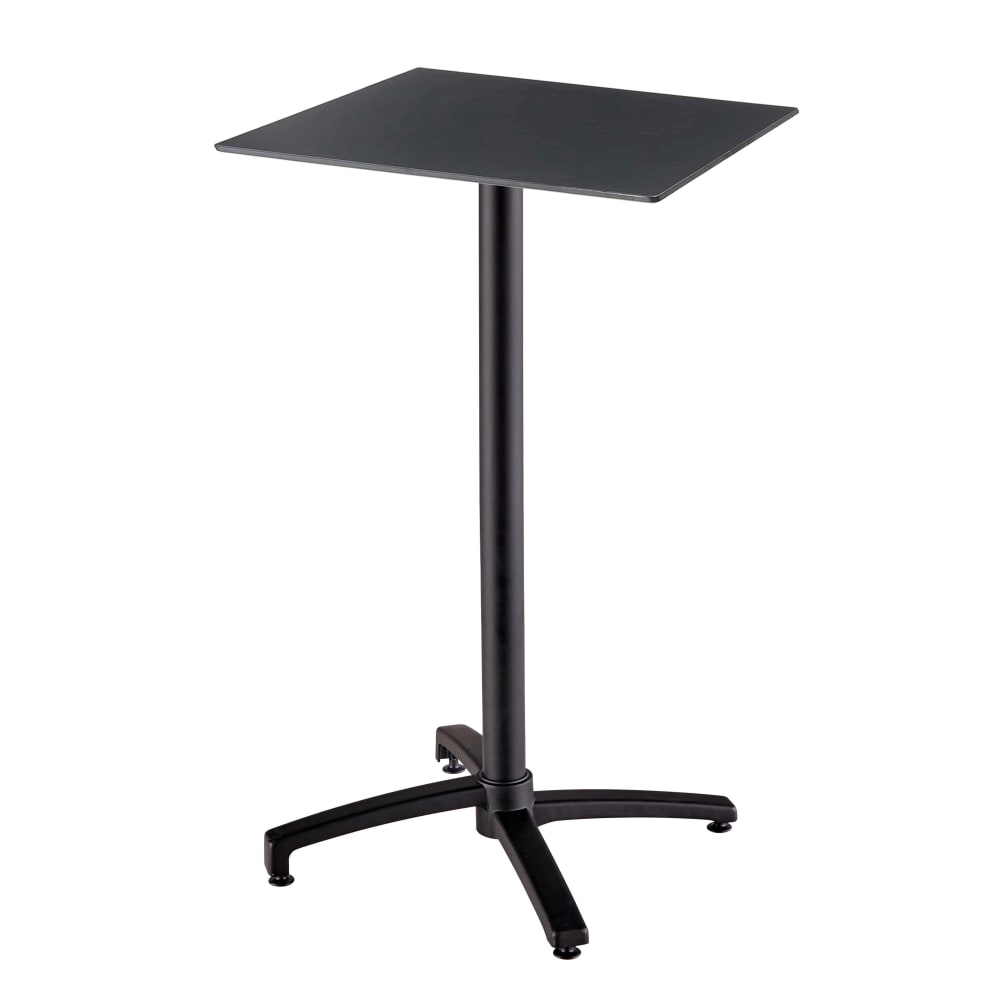 Table haute de terrasse 60x60 cm inclinable stratifié noir