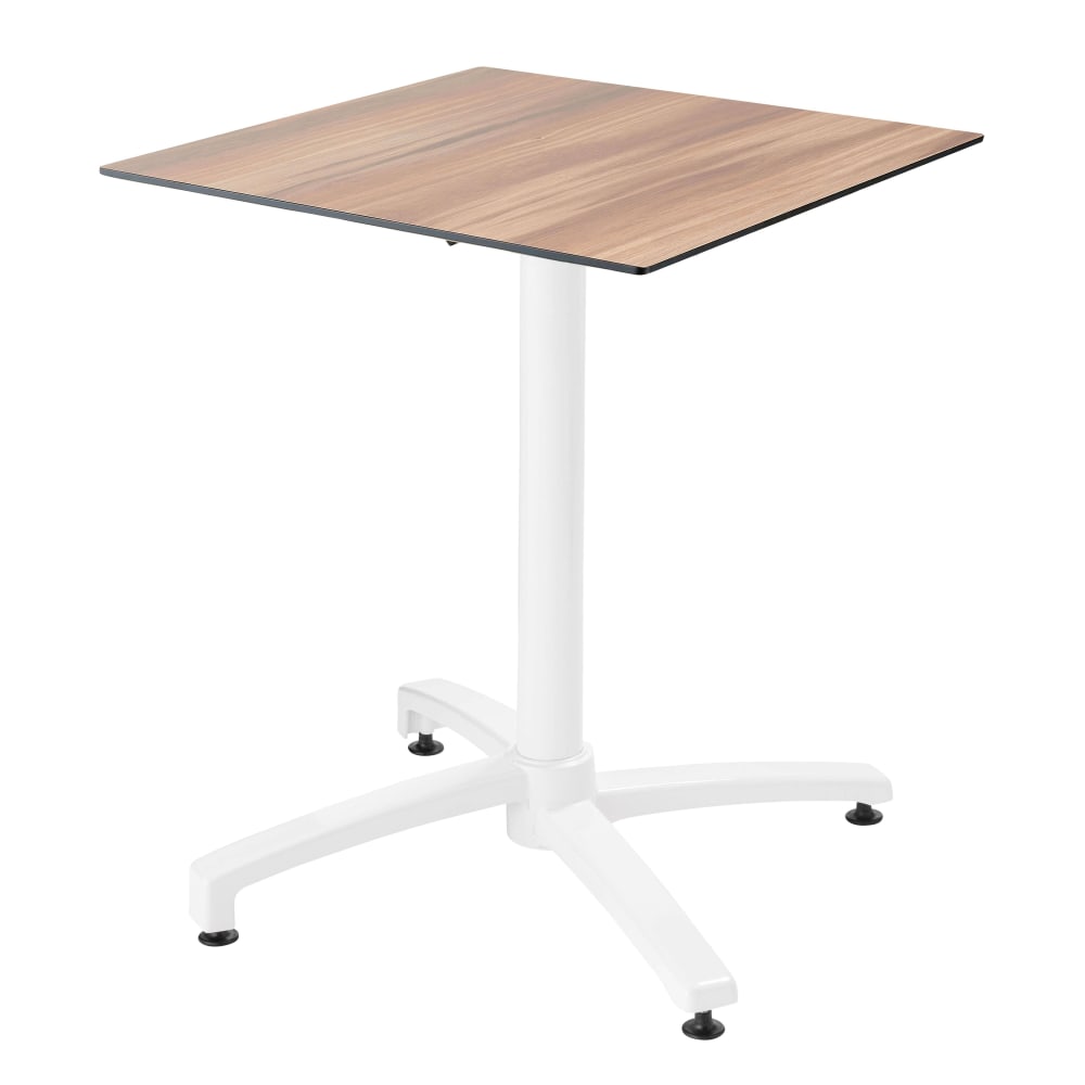 Table de terrasse 60 x 60 cm inclinable stratifié chêne foncé
