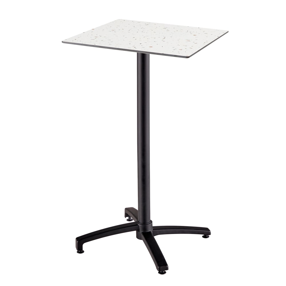 Table haute de terrasse 60x60 cm inclinable stratifié terazzo