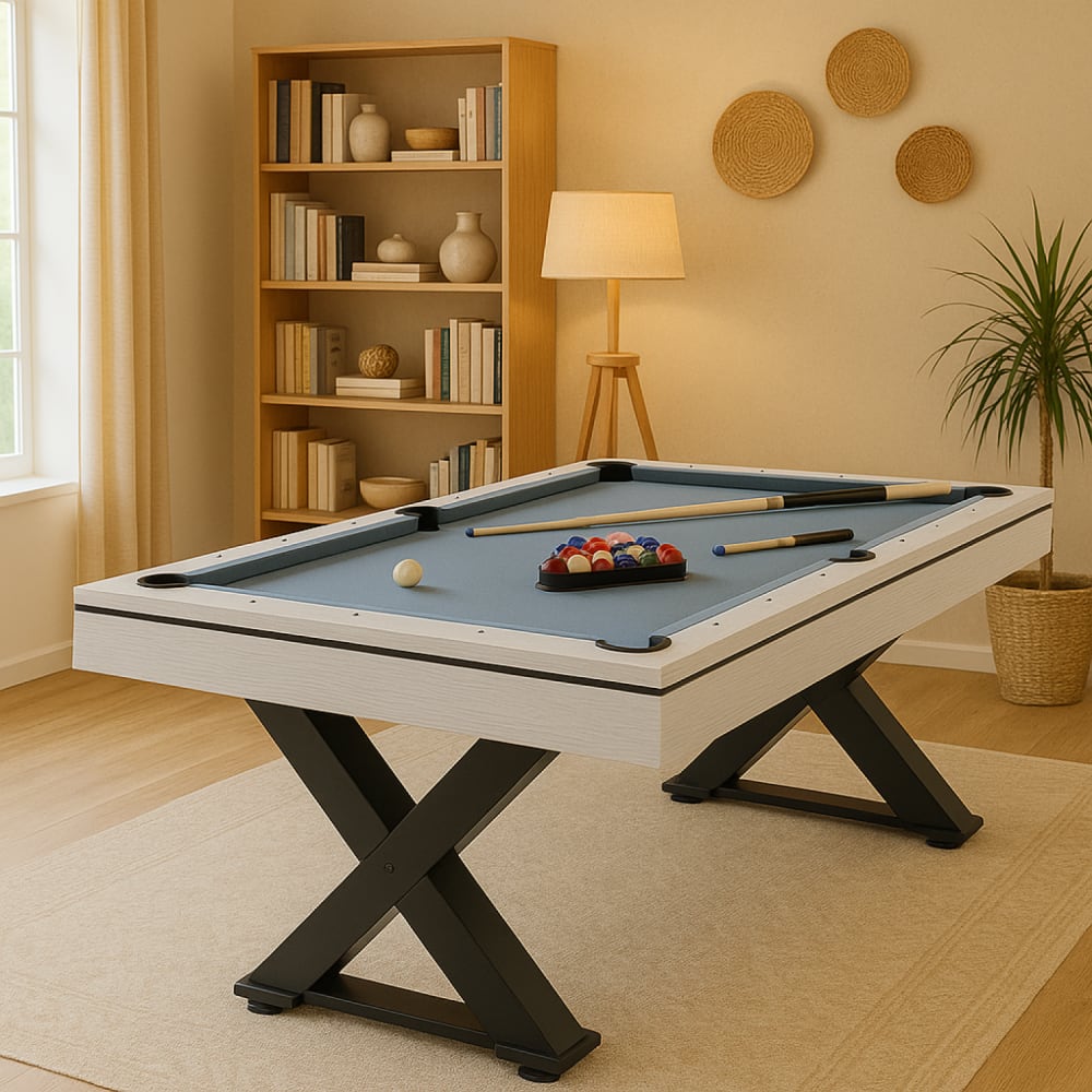 Table multi-jeux, ping-pong et billard en bois blanc