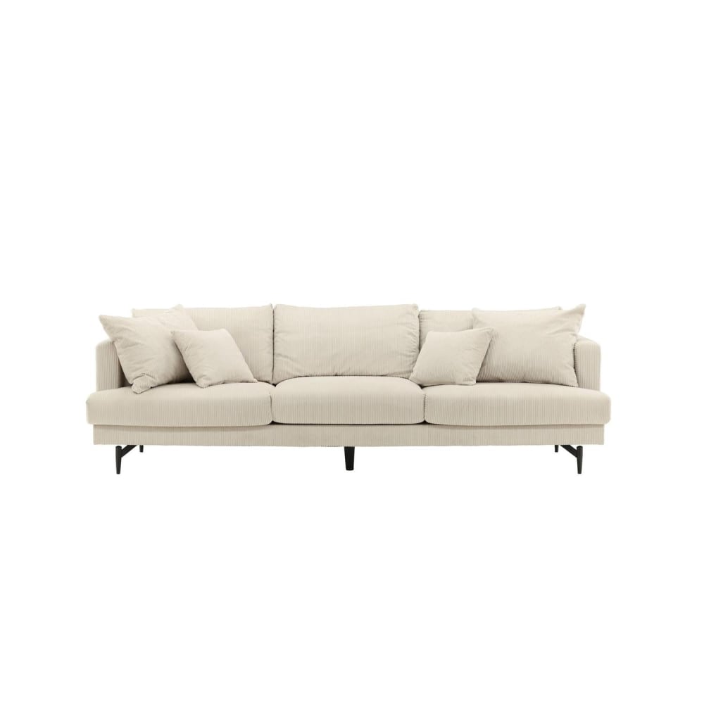 Canapé 3 places beige - polyester