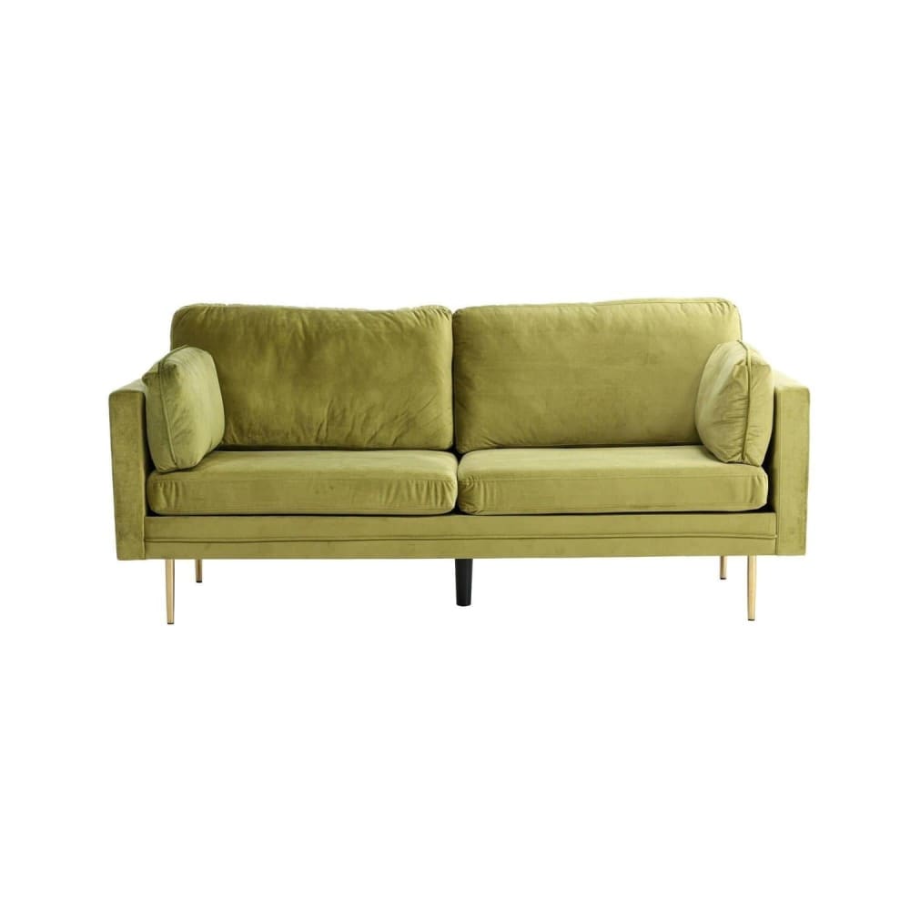 Venture Home 3-Sitzer Sofa aus Samt, Grün Grün Stoff