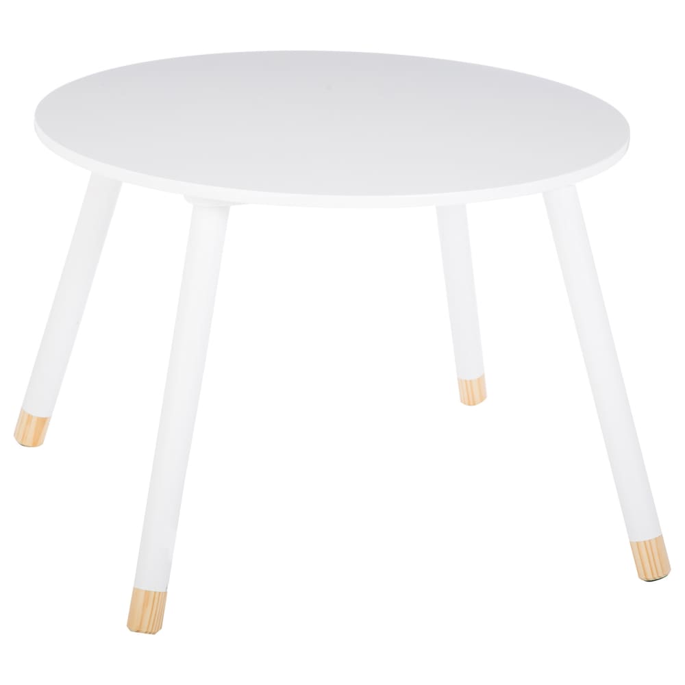 Table ronde pour enfant bois blanc 60x60 cm