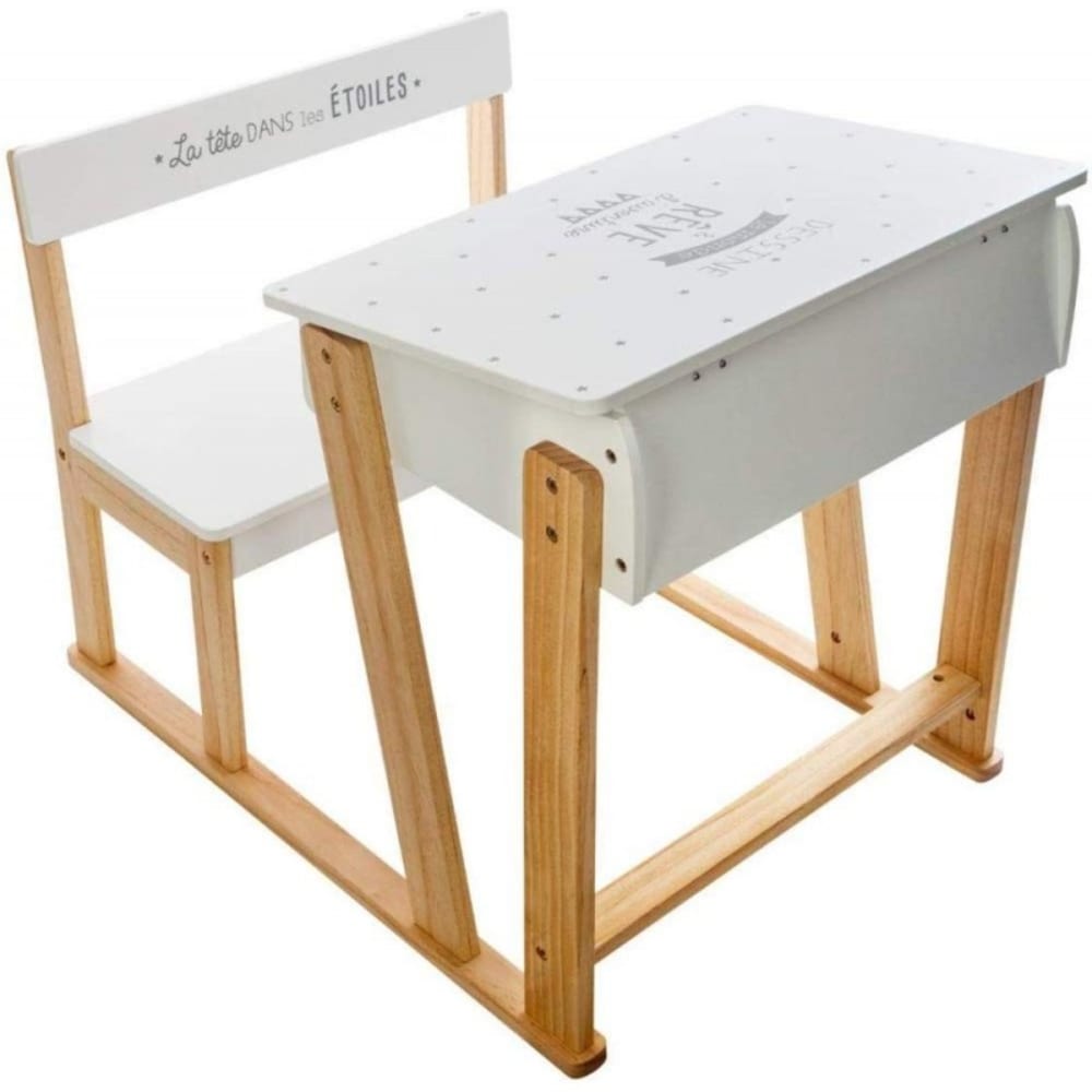 bureau avec chaise blanc