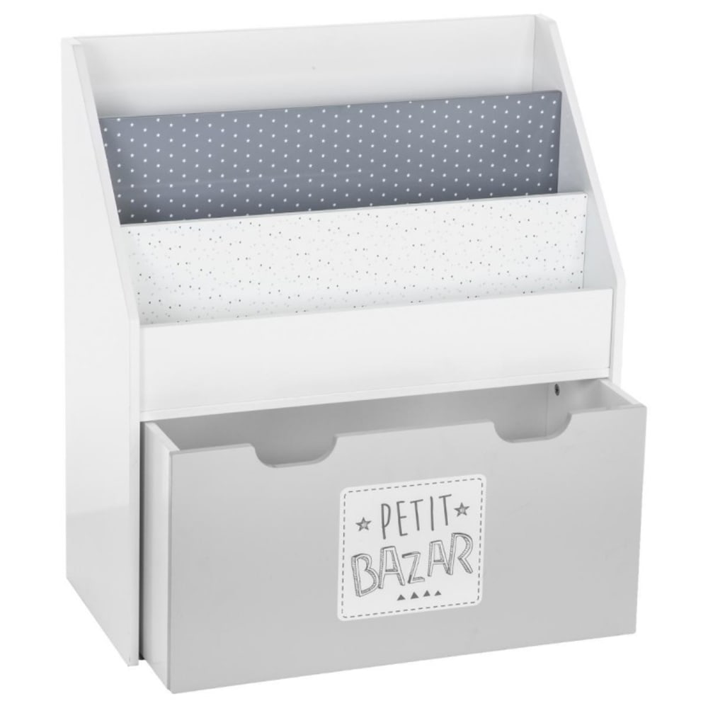 MueMue Bücherregal grau 62,5x70x30cm Spanplatte Kinder