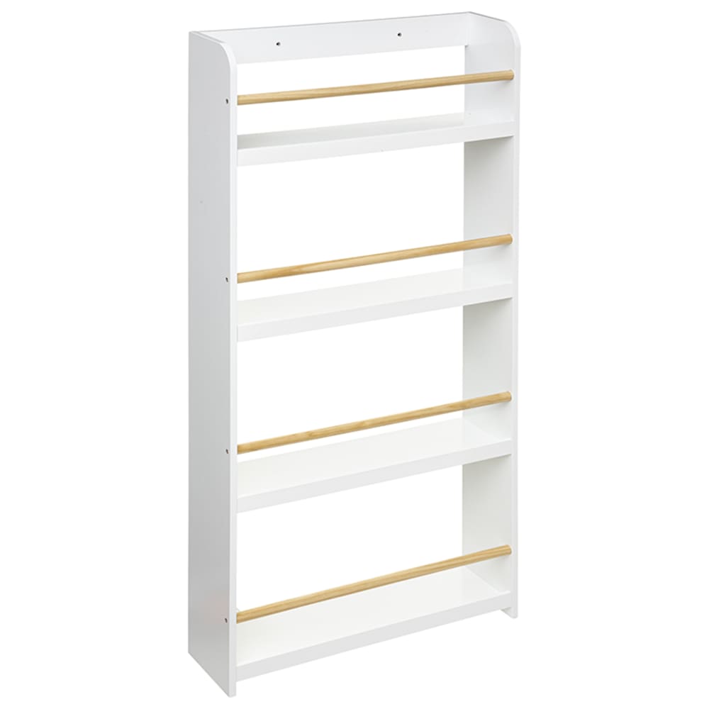 MueMue Bücherregal MDF weiß 118x55x15cm Spanplatte Kinder