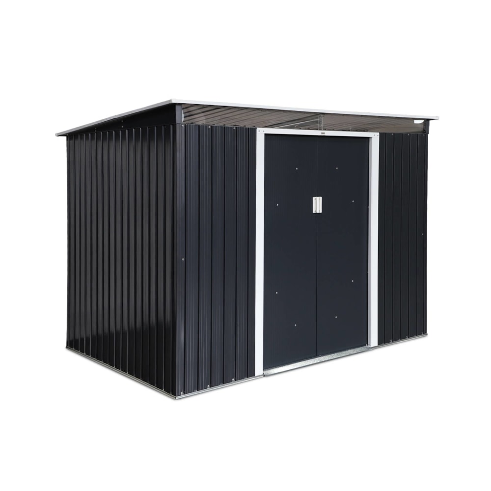Abri de jardin anthracite 4,85m² puits de lumière