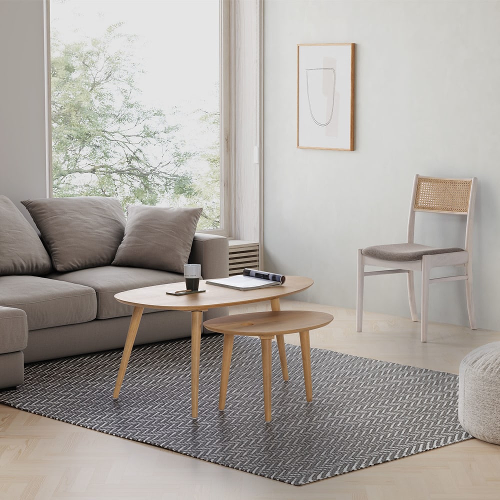 Pack de 2 chaises couleur blanc wash