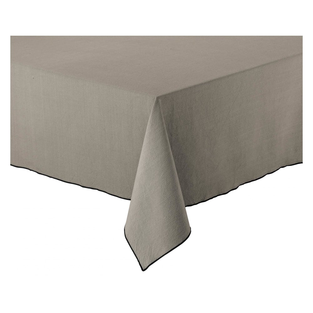 Nappe recyclée  en coton ombre 140 x 140 cm