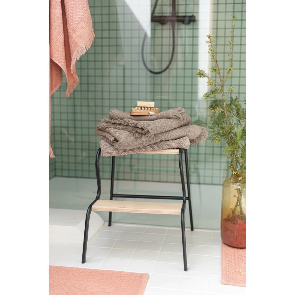 Tapis de bain uni en coton chamois 54 x 64 cm — vue 4