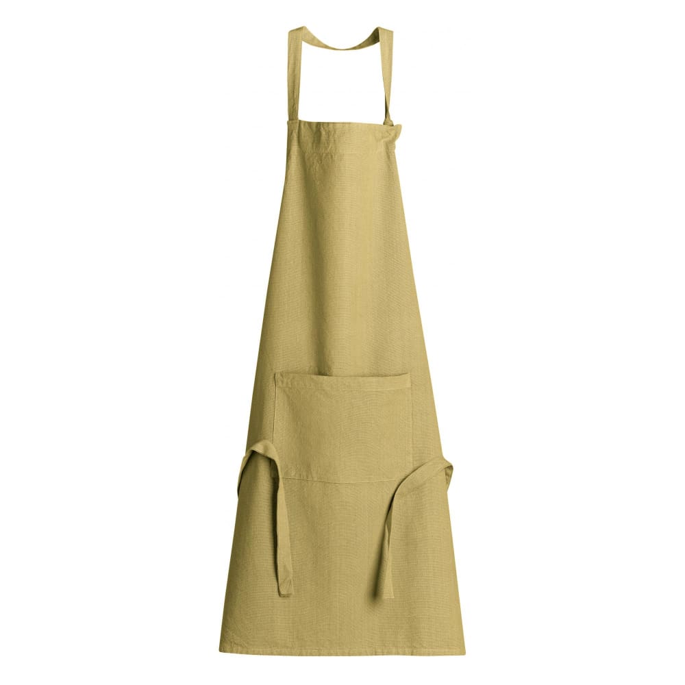 Tablier de cuisine recyclé  en coton kaki 72 x 85 cm