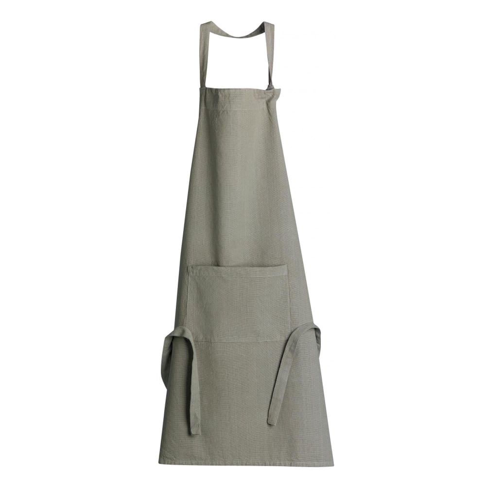 Tablier de cuisine recyclé  en coton ombre 72 x 85 cm