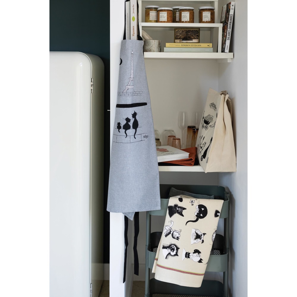 Tablier de cuisine  Chats en coton gris 72 x 85 cm - Maisons du Monde