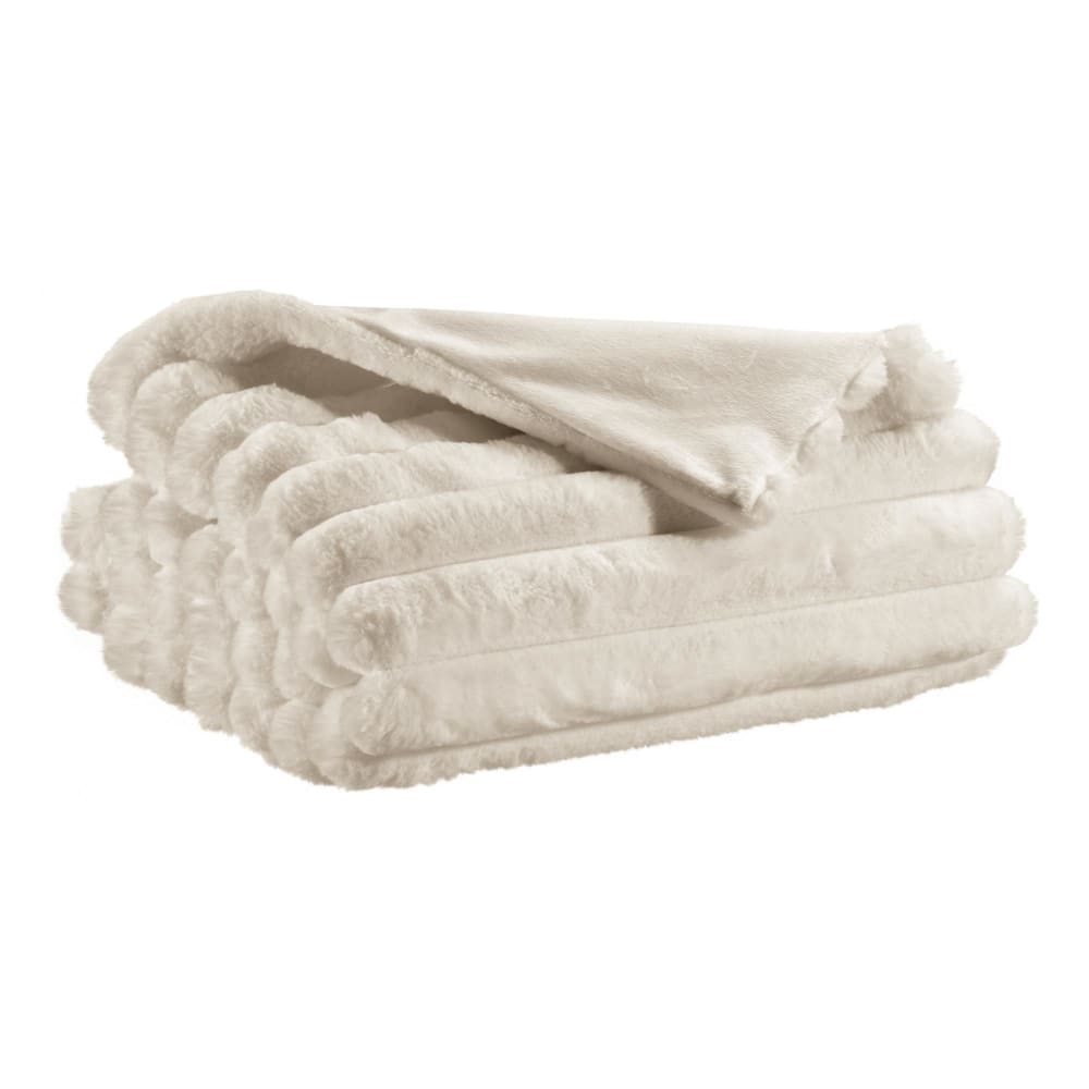 Jeté de lit  en polyester neige 240 x 260 cm