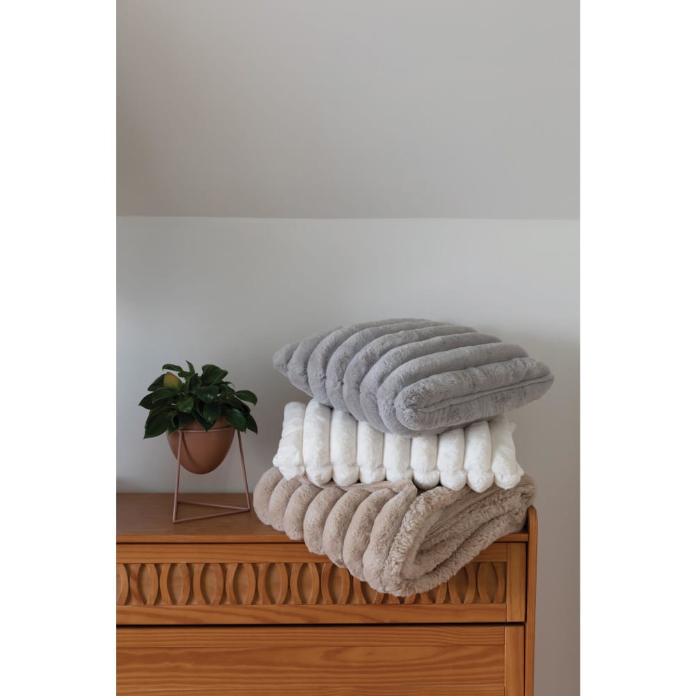 Plaid en polyester lin 130 x 160 cm — vue 3