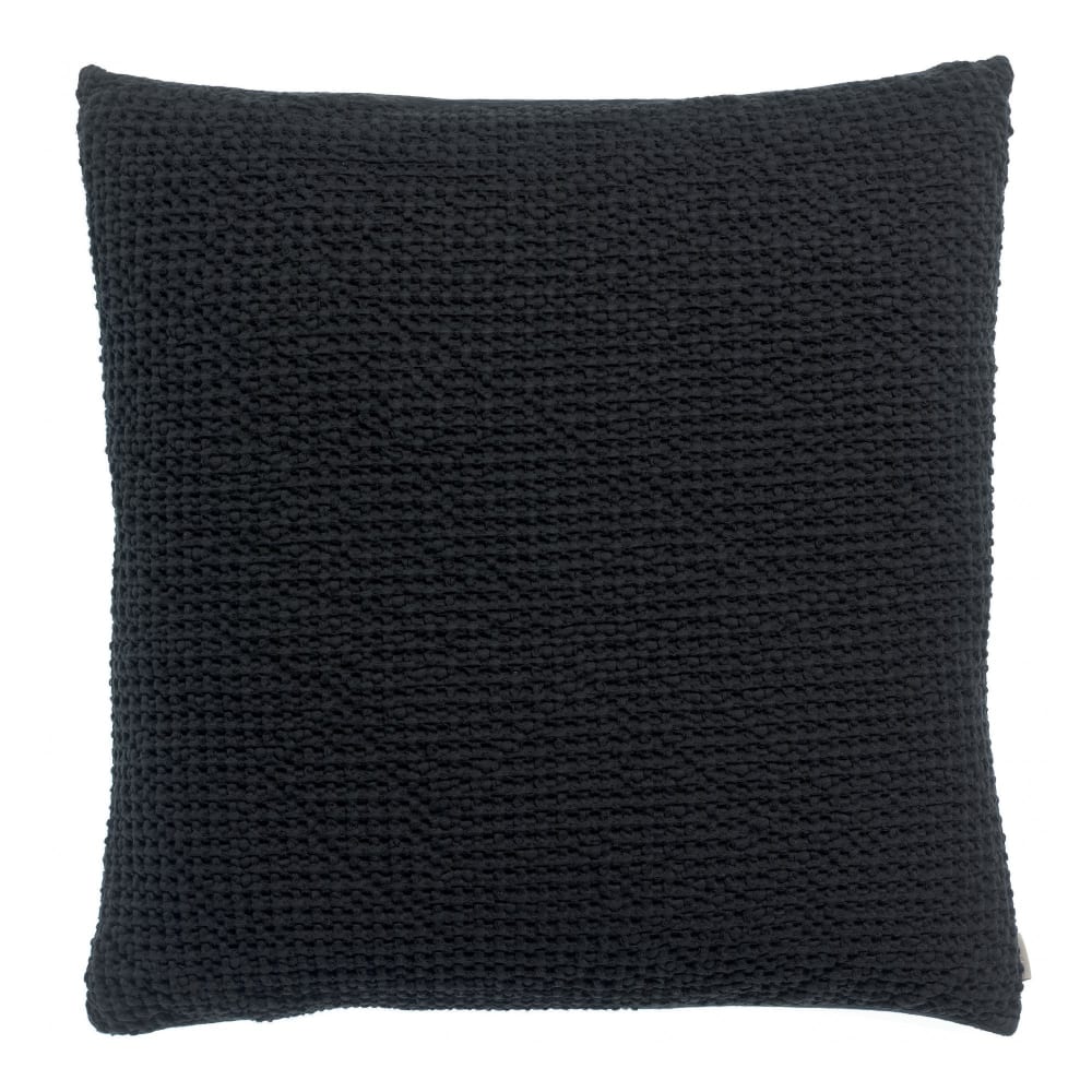 Coussin stonewashed en coton caviar 45 x 45 cm