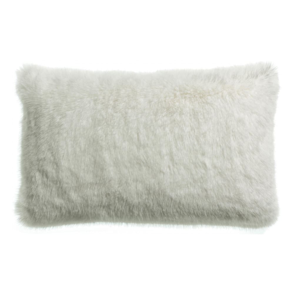 Coussin recyclé  en coton recycle neige 40 x 65 cm