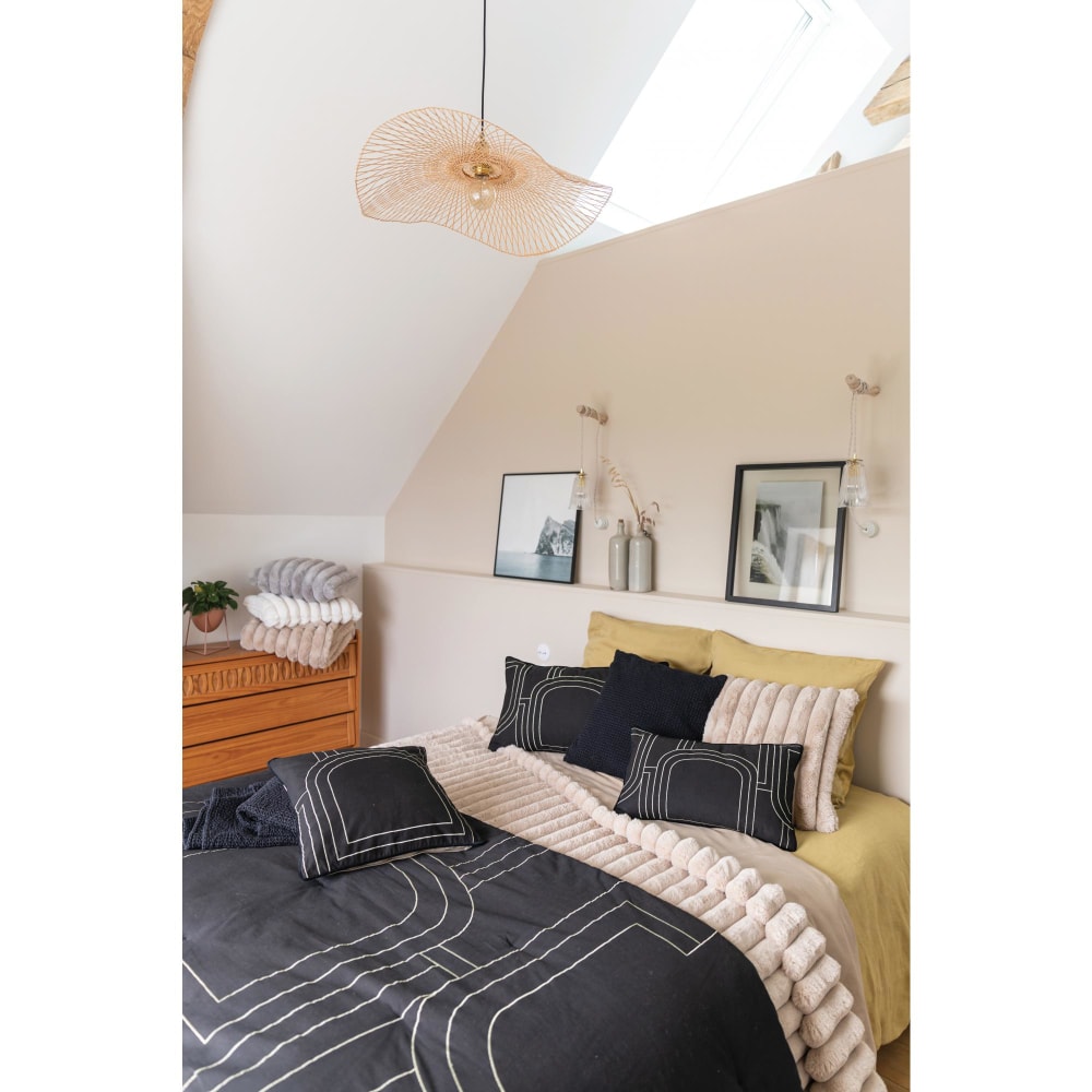 Coussin en coton caviar 45 x 45 cm — vue 3