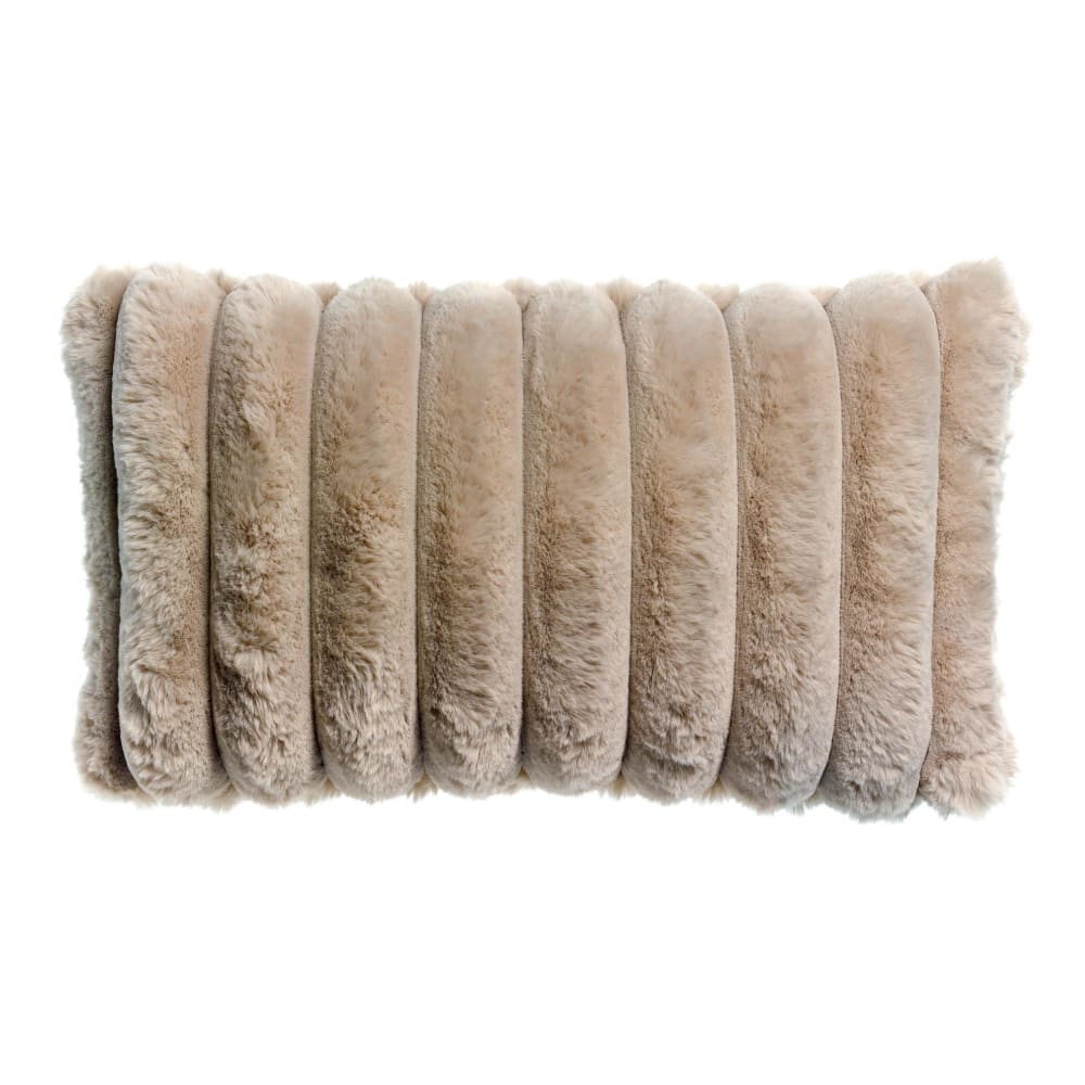 Vivaraise Coussin en polyester lin 30 x 50 cm Beige Pes - Polyester