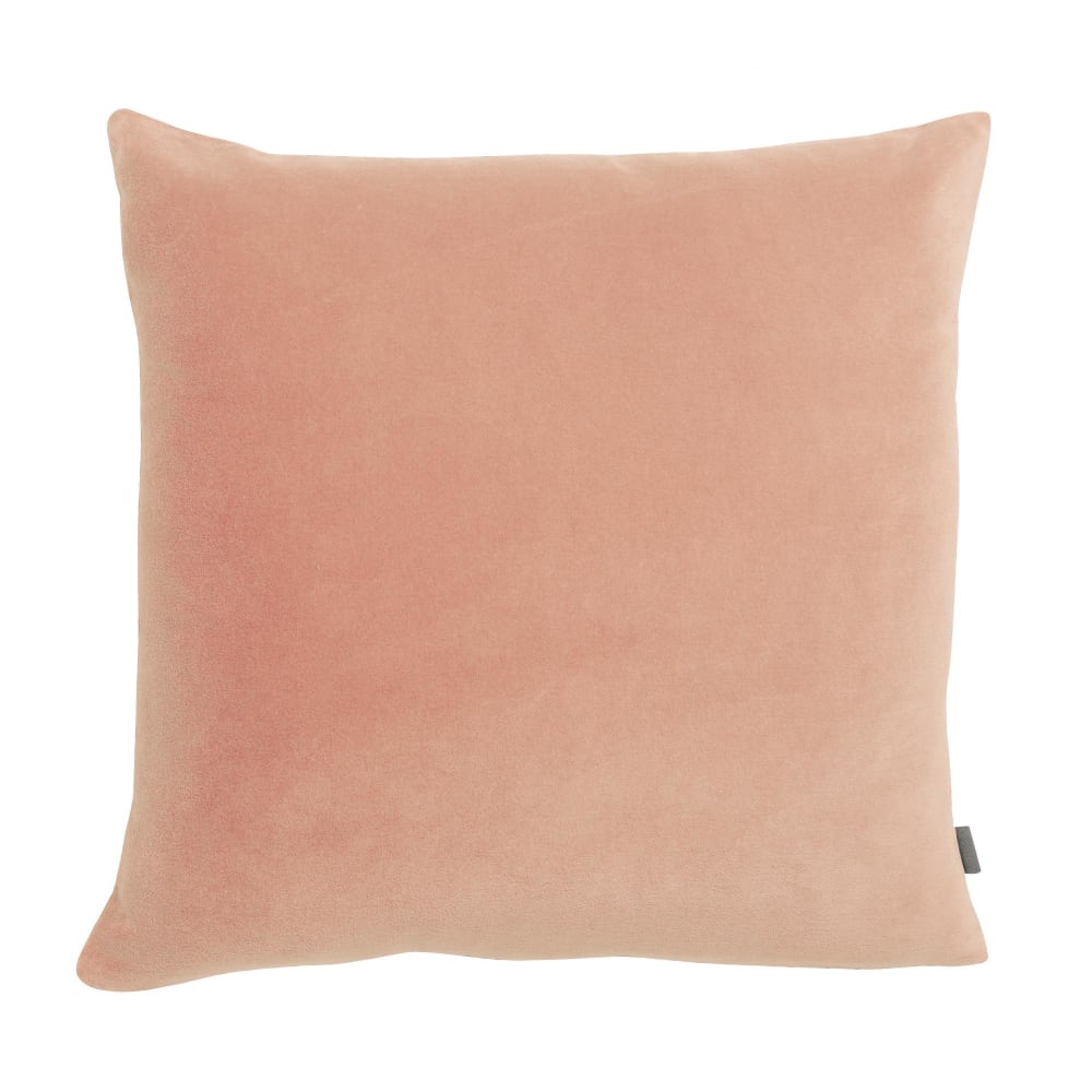 Coussin uni  en coton epice 45 x 45 cm