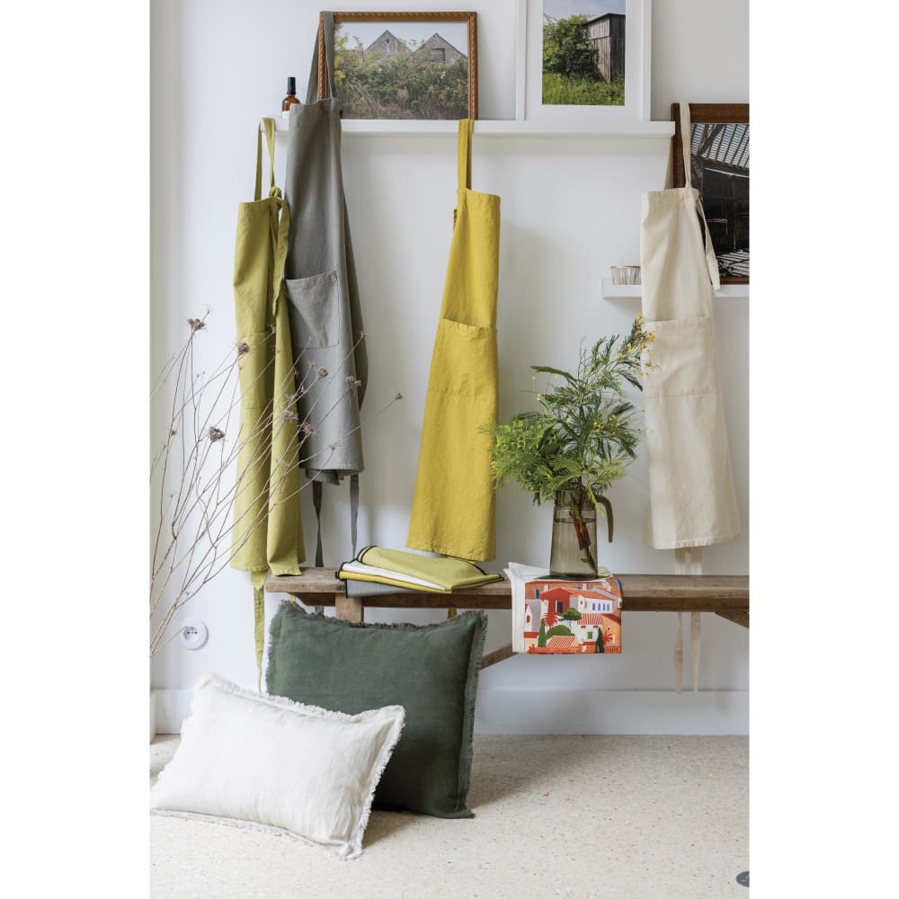 Coussin uni en lin lin 30 x 50 cm - Maisons du Monde