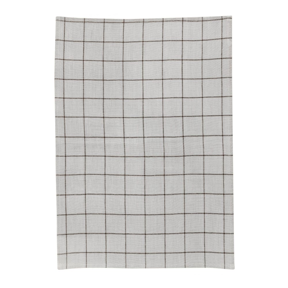 Winkler Geschirrtuch aus Leinen und Baumwolle Ekrü 50x70 cm Weiß Leinen