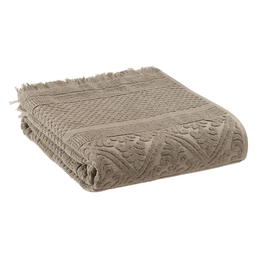 Serviette de toilette uni  en coton chamois 50 x 100 cm