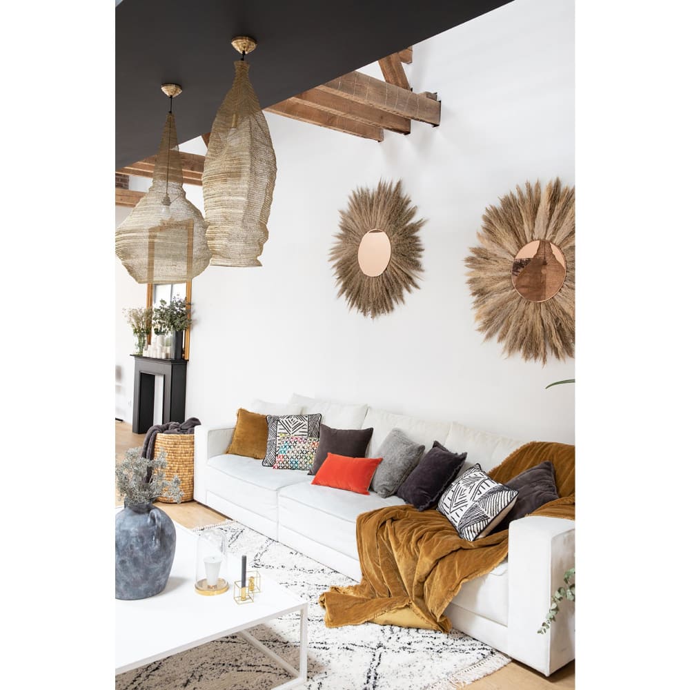 Plaid uni en coton bronze 135 x 200 cm — vue 3